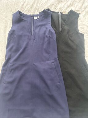 GAP Navy and Black Sleeveless Mini Shift Dresses